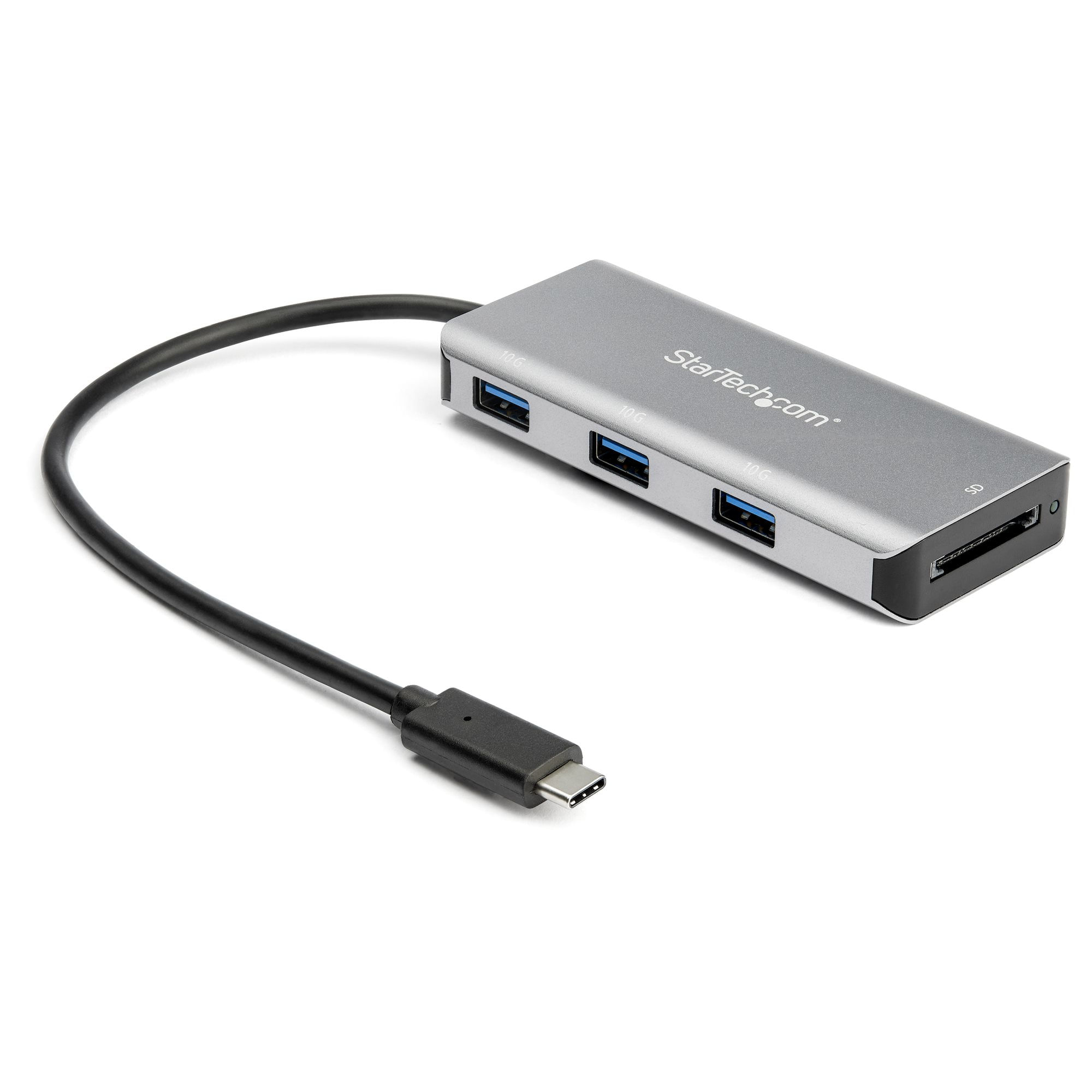 StarTech.com Hub USB-C a 3 porte con lettore per schede SD - 10 Gbps - 3 USB-A (USB C HUB WITH SD CARD READER - 3 PORT U StarTech.com Hub USB-C a 3 po