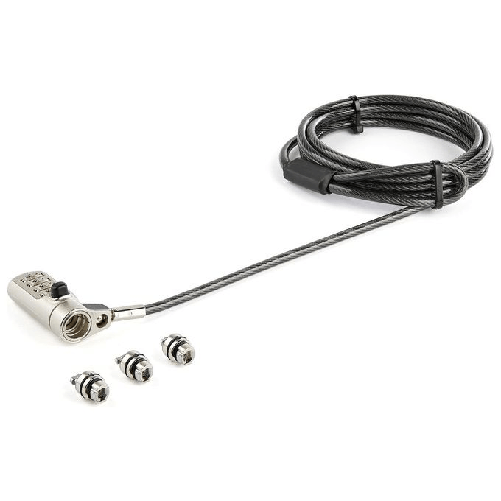 StarTech.com Cavo di sicurezza universale a combinazione per computer portatile da 2m - 3 in 1 StarTech.com Cavo di sicurezza per laptop in acciaio da