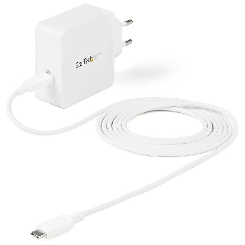 StarTech.com Caricatore USB C da parete - Alimentatore USB C per laptop 60W PD - Cavo da 2 m StarTech.com Caricatore USB-C da parete con PD 60W - Cari