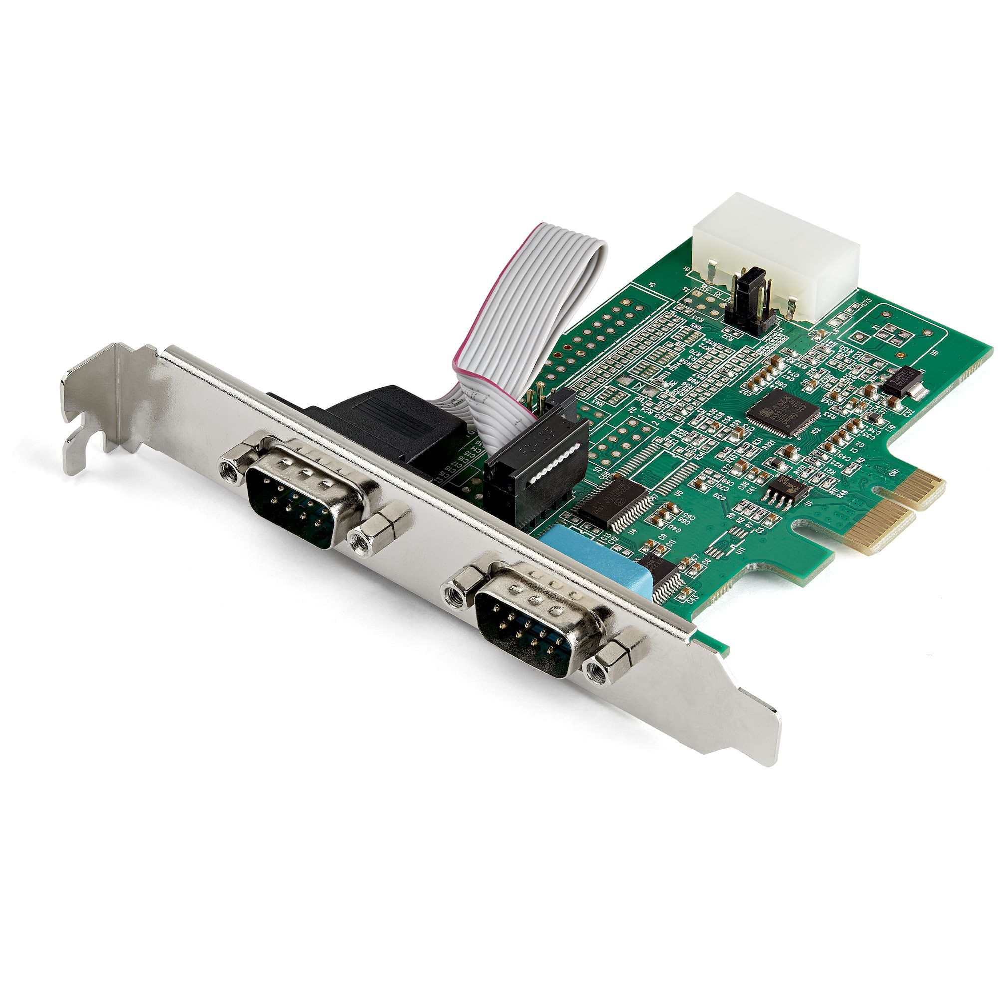 StarTech.com Scheda Seriale PCI Express con 2 Porte - Controller PCIe RS232 - 16950 UART - Scheda Seriale di Espansione DB9 a Profilo Basso - Compatib