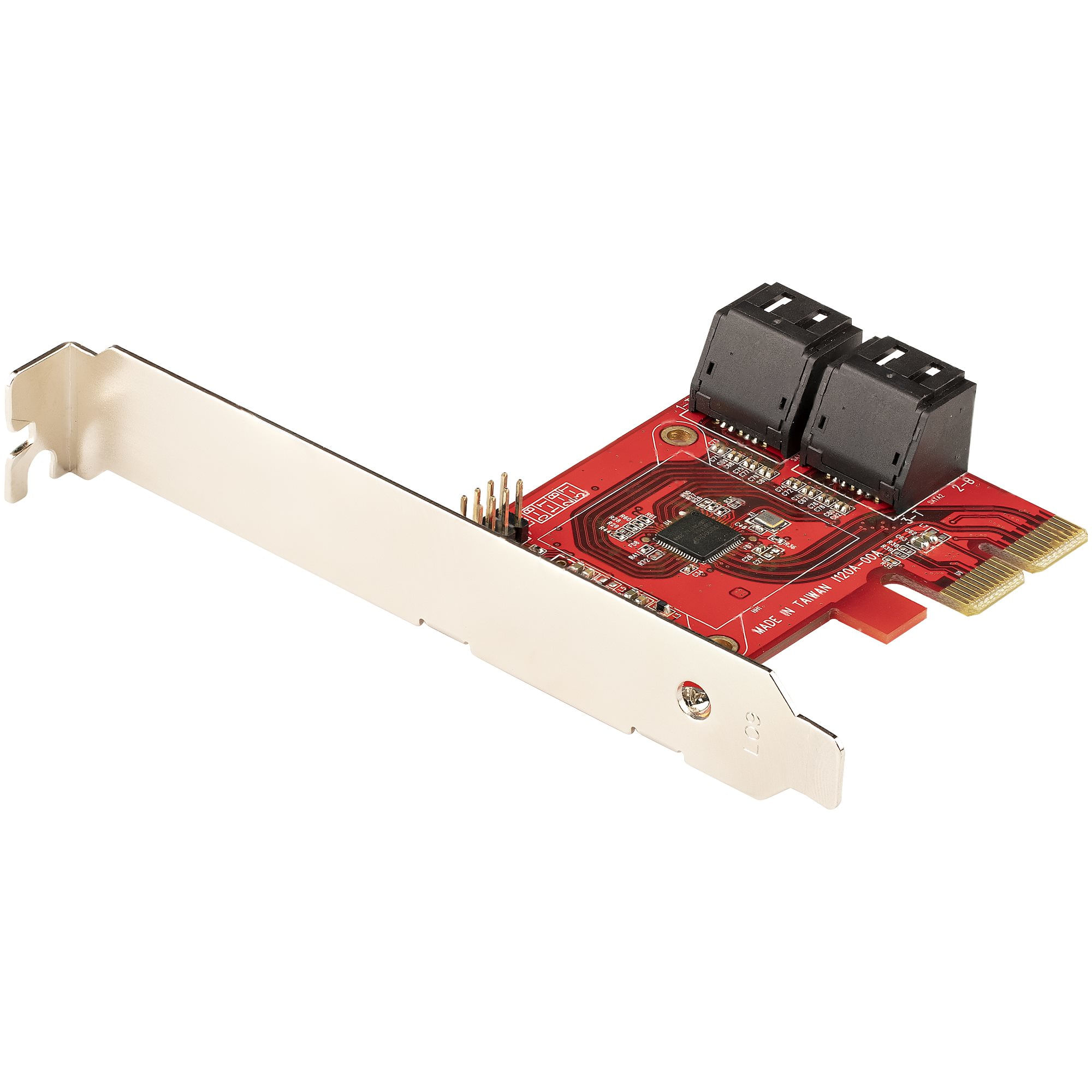 StarTech.com Scheda PCIe SATA - Scheda di Espansione PCIe SATA a 4 porte 6 Gbps - Staffa a Profilo Basso/Alto - ASM1062 senza RAID - Convertitore PCI