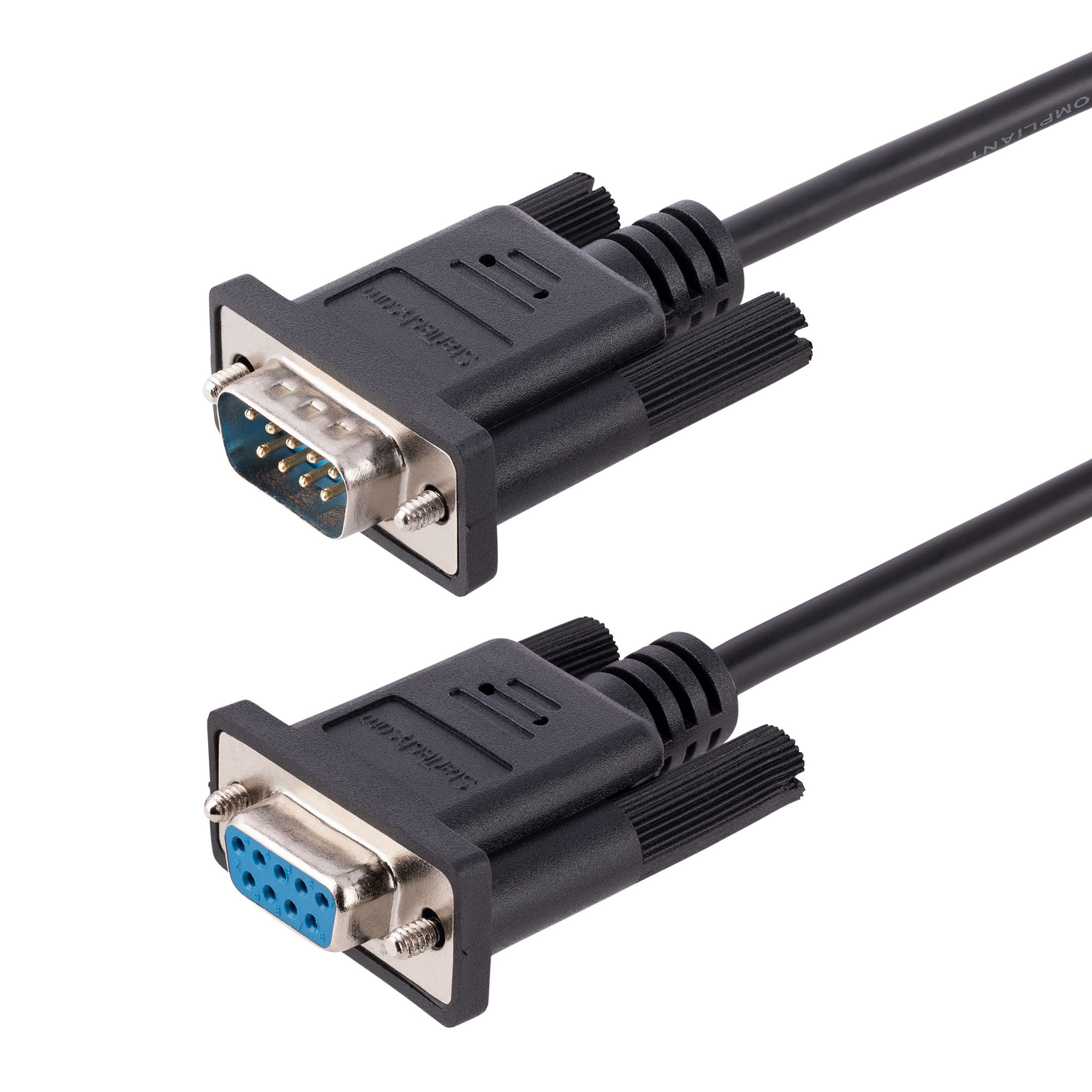 StarTech.com Cavo Seriale Null Modem RS232 da 3 m - Cavo Seriale Crossover con Schermatura in Alluminio - Cavo COM Connettore DB9 da Femmina a Maschio