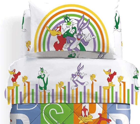 CALEFFI COMPLETO LENZUOLA LETTO SINGOLO 1 PIAZZA DISNEY WB COLORS