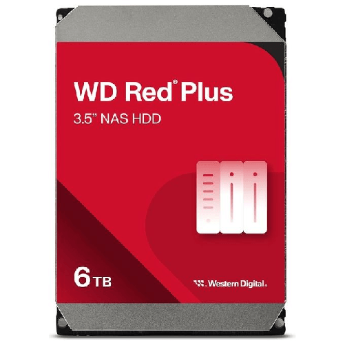 Wd Western Digital Red Plus WD60EFPX disco rigido interno 6 TB 5400 Giri/min 256 MB 3 Western Digital Red Plus WD60EFPX disco rigido interno 6 TB 5400