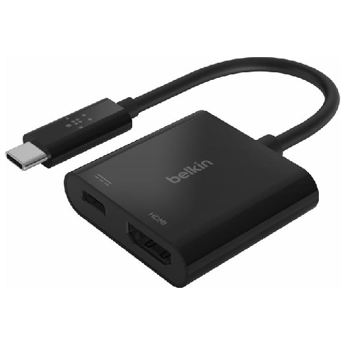 Belkin ADATTATORE DA USB-C A HDMI CON RICARICA POWER 60W Belkin Adattatore da Usb-C ad HDMI e Ricarica Nero