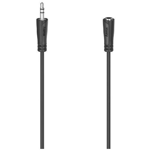 Hama Cavo prolunga Jack 3.5 mm M/Jack 3.5 mm F, 3 metri, nero