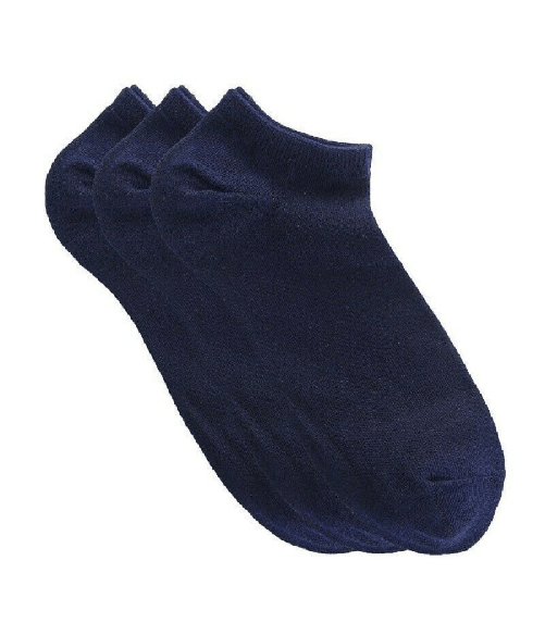 Trade Shop Traesio-12 Paia Fantasmini Uomo Calze Calzini In Cotone Nero Bianco Tg 40/46 Fantasmino - Bianco Colore Navy