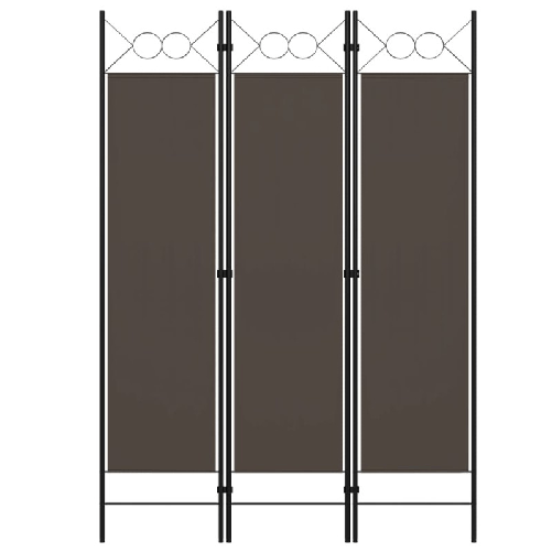 vidaXL Paravento a 3 Pannelli Antracite 120x180 cm