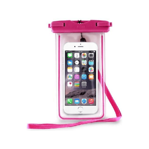 PURO WaterProof custodia per cellulare 14,5 cm (5.7") Custodia a sacchetto Rosa, Trasparente