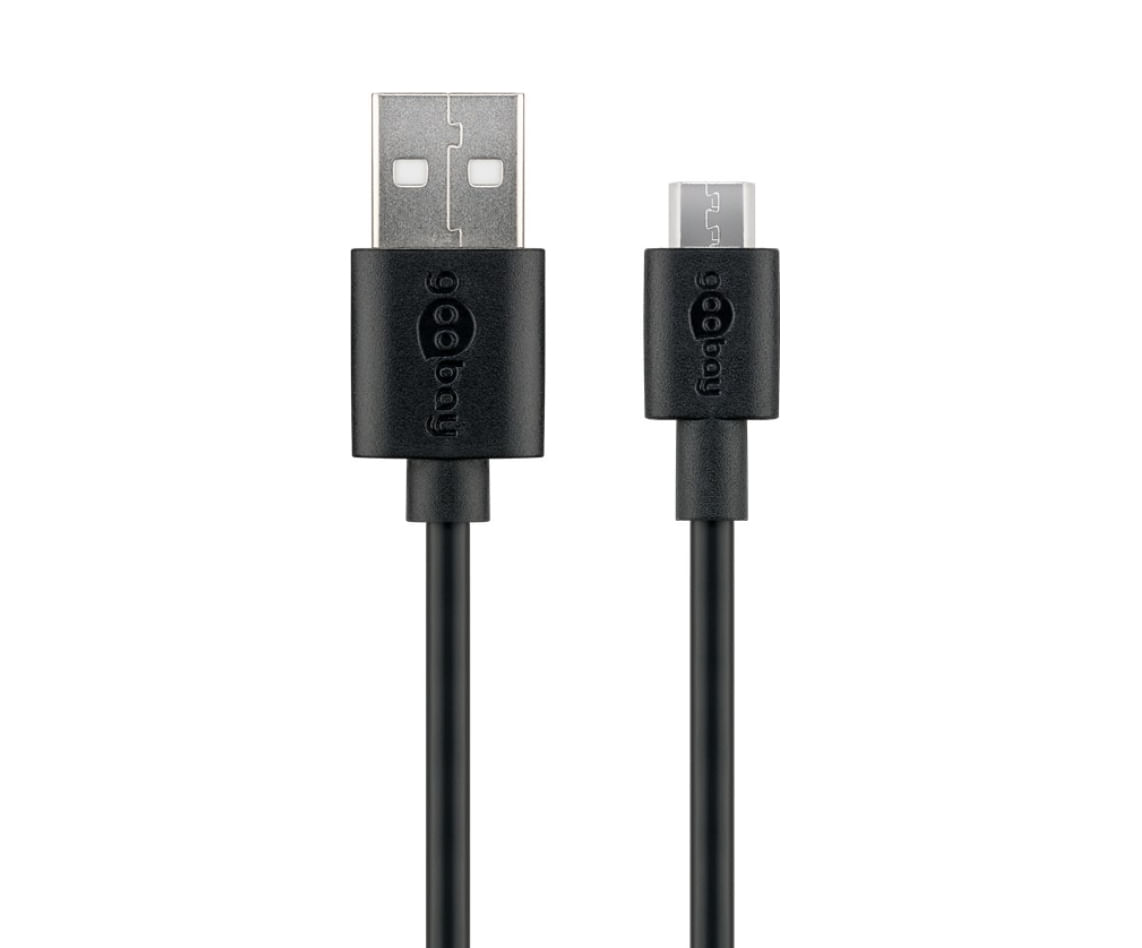 Goobay Wentronic 38659 cavo USB USB 3.2 Gen 1 (3.1 Gen 1) 0,5 m USB A Micro-USB B Nero Wentronic 38659 cavo USB USB 3.2 Gen 1 (3.1 Gen 1) 0,5 m USB A