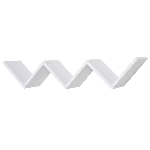 HOMCOM Libreria a Parete Sospesa di Design in Legno a Forma di V, per Casa e Ufficio, Bianco, 80.6 x 16 x 15.2cm