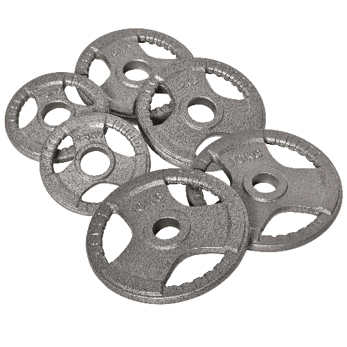 HOMCOM Set di 6 Dischi Pesi per Bilanciere e Manubri 2.5-35KG, Dischi palestra in Acciaio con Foro 50 cm, Ideali per Bilancieri Olimpionici, Argento