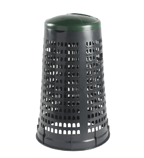 Giganplast, trespolo raccolta differenziata 110 lt, coperchio verde