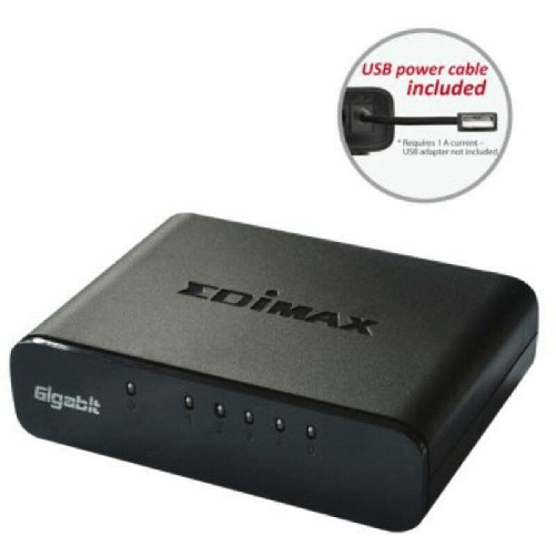 Edimax ES-5500G V3 switch di rete Non gestito L2 Gigabit Ethernet (10/100/1000) Nero Edimax 5P Gigabit Ethernet Switch