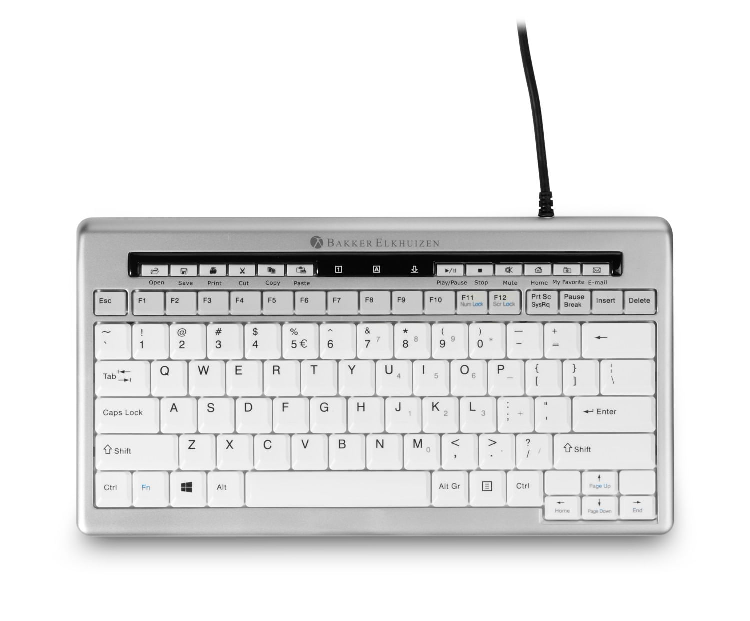 Bakker Elkhuizen BakkerElkhuizen S-board 840 tastiera Ufficio USB QWERTY Inglese US Grigio chiaro, Bianco BakkerElkhuizen S-board 840 tastiera Ufficio