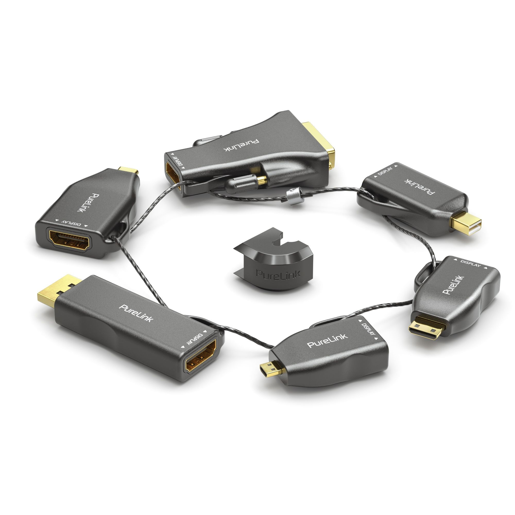 Purelink Anello adattatore PureLink grande - 6x HDMI - miniDP/DP/USB-C/Mini HDMI/Micro HDMI/DVI PureLink IQ-AR210 adattatore per inversione del genere