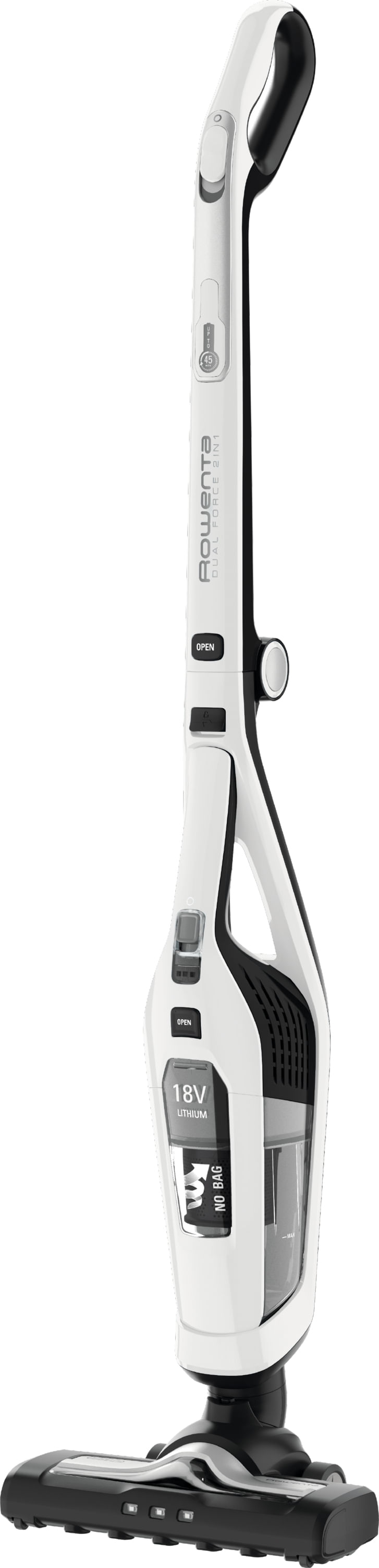Rowenta RH6737 Dual Force Aspirapolvere senza filo 2 in 1 senza sacchetto bianco Rowenta RH6737 Batteria Secco Senza sacchetto 0,6 L Bianco