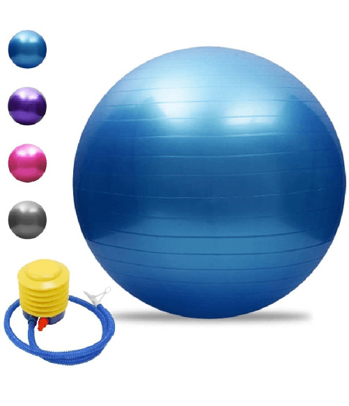 Trade Shop Traesio-palla Da Ginnastica Fitness Yoga Con Pompa Per Pilates Esercizi Allenamento 75cm - Colore Blu
