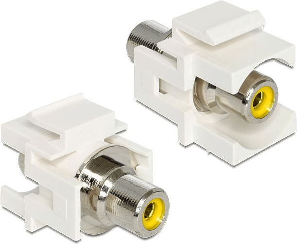 DeLOCK 86306 adattatore per inversione del genere dei cavi RCA Giallo