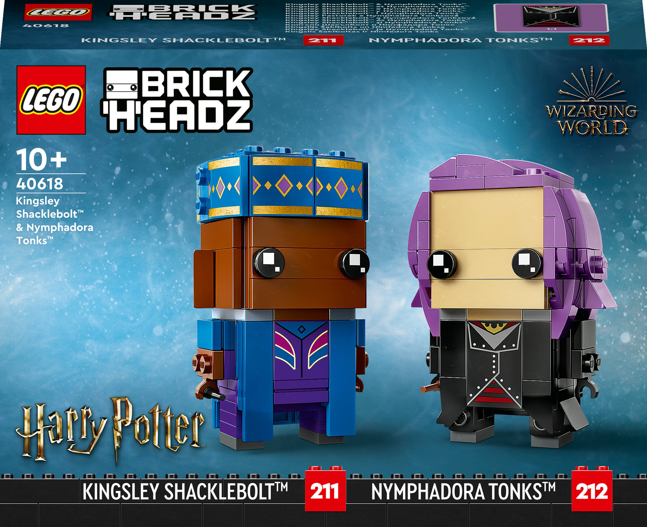 Lego Kingsley Shacklebolt e Nymphadora Tonks - Lego BrickHeadz 40618 LEGO 40618 gioco di costruzione