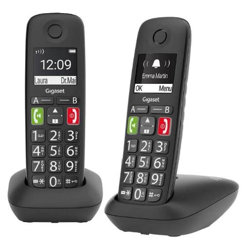 Gigaset E290 Duo Telefono analogico/DECT Nero Identificatore di chiamata Gigaset E290 Duo Telefono analogico/DECT Identificatore di chiamata Nero