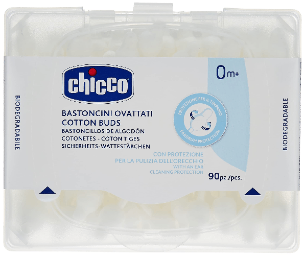 Chicco Bastoncini in Cotone con Protezione Timpani 90 Pezzi