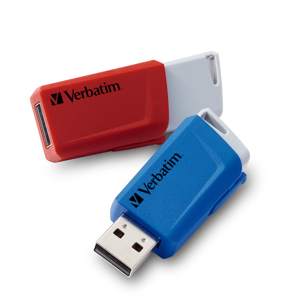 Verbatim Store 'n' Click - Memoria USB 3.2 GEN1 - 2x32 GB - Rosso/Blu (V Store n Click USB 3.0 2x32GB R/B) Verbatim Store 'n' Click - Memoria USB 3.2