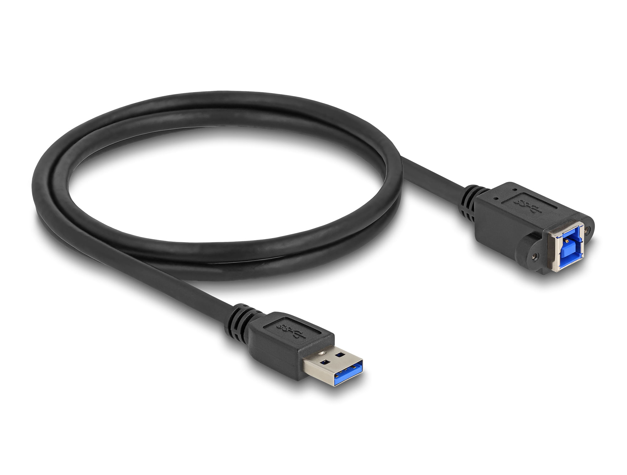 DeLOCK Cavo USB 5 Gbps da USB Tipo-A maschio per USB Tipo-B femmina per installazione 1 m nero