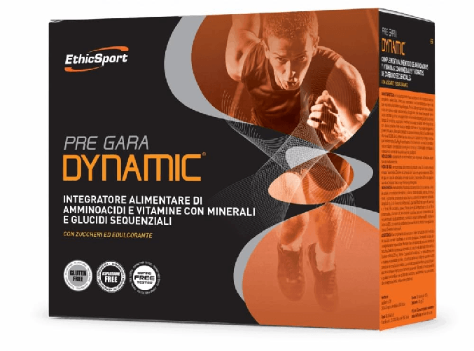 EthicSport PRE GARA DYNAMIC 20 buste aiuta scatto ed esplosione muscolare Ethic Sport