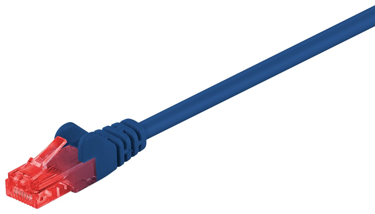 Goobay Cavo patch Wentronic Goobay CAT 6 U/UTP blu 2 m - miscela di rame CCA (68452) Goobay 68452 cavo di rete Blu 2 m Cat6 U/UTP (UTP)