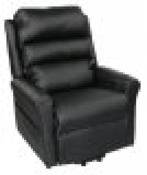 Poltrona massaggiante reclinabile in ecopelle nera Aurora Black