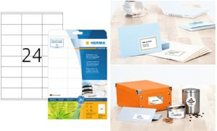 HERMA Universal-Etiketten Recycling, 99,1 x 67,7 mm, 20 Bl. weiß, selbstklebend, bedruckbar