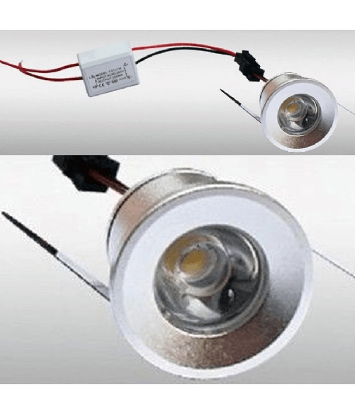 Trade Shop Traesio-faretto A Led Da Incasso Foro 25mm 1 Led 1w Luce Caldo Freddo Per Interno Ip20 - Colore Bianco Freddo