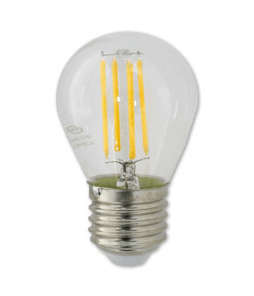 Lampadina Led G45 A Filamento E27 Sfera Luce Fredda Naturale Calda 4 W G45a-t - -Bianco Caldo - Lampadina Led G45 A Filamento E27 Sfera Luce Fredda Na