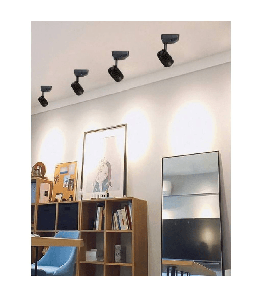 Trade Shop Traesio-applique Soffitto Led Cob 11 W Faretto Proiettore Luce 3000k 6500k 4000k F11w-h - Colore Bianco Caldo
