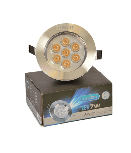 Wisdom-faretto A Led Orientabile Da Incasso Wisdom 7w Caldo E Freddo Per Controsoffitta - -bianco Freddo - Colore Bianco Caldo