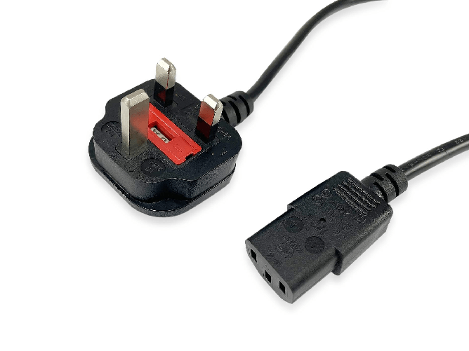 Equip 112300 cavo di alimentazione Nero 2 m BS 1363 Accoppiatore C13
