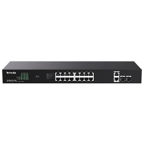 Tenda TEG1120P-16-150W switch di rete Non gestito Gigabit Ethernet (10/100/1000) Supporto Power over Ethernet (PoE) Tenda Switch Poe Unmanaged 20 Port