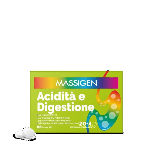MASSIGEN ACIDITÀ E INDIGESTIONE 20+4 COMPRESSE MASTICABILI