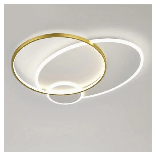 Trade Shop Traesio-plafoniera Led 42w Cerchio Oro Bianco Moderno Soffitto Tonda Luce Naturale 71554 -