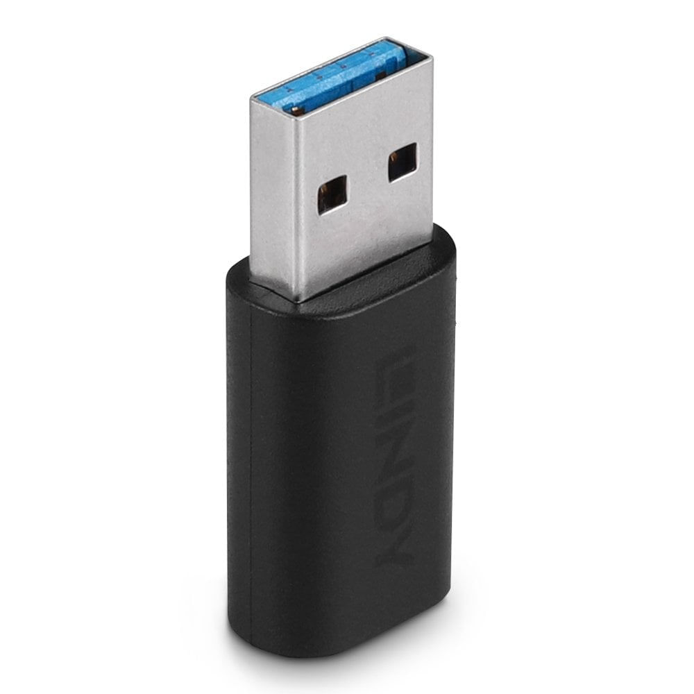 Lindy 41904 adattatore per inversione del genere dei cavi USB 3.2 Type A USB 3.2 Type C Nero (USB 3.2 Type A to C Adapte Lindy 41904 adattatore per in