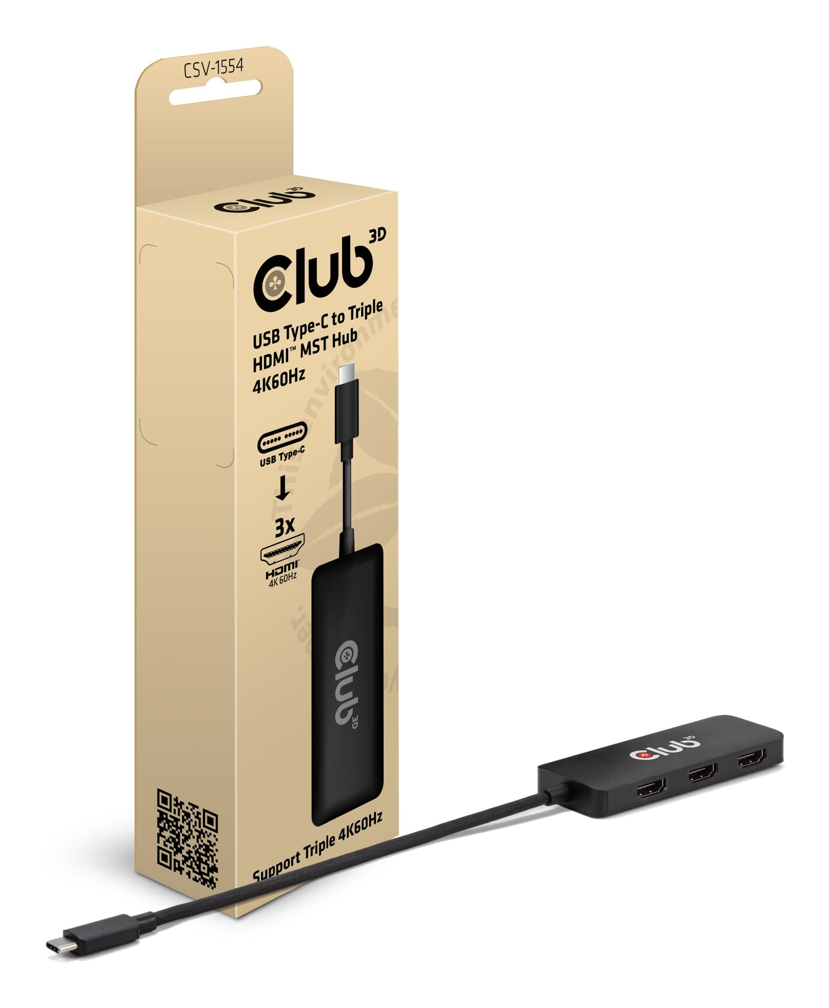 Club 3D CLUB3D CSV-1554 hub di interfaccia USB tipo-C Nero CLUB3D CSV-1554 hub di interfaccia USB tipo-C Nero