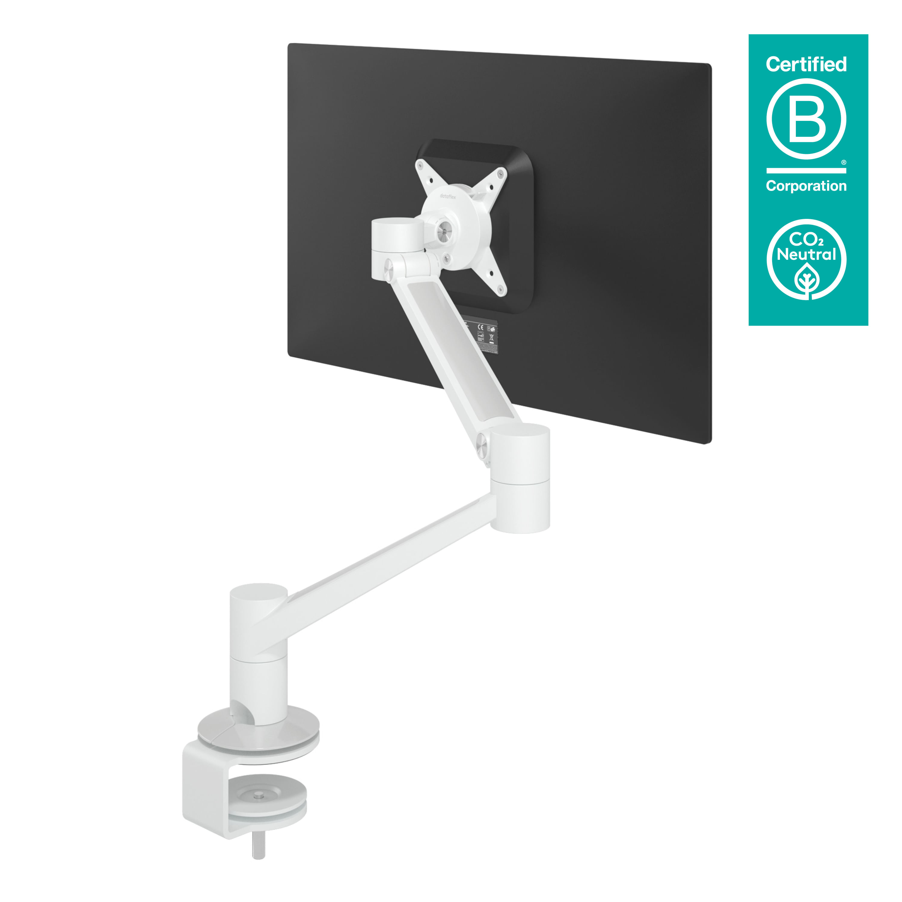 Dataflex 58.620 supporto da tavolo per Tv a schermo piatto 851 cm 33.5 Bianco Scrivania (Dataflex Viewlite Plus single m Dataflex 58.620 supporto da t
