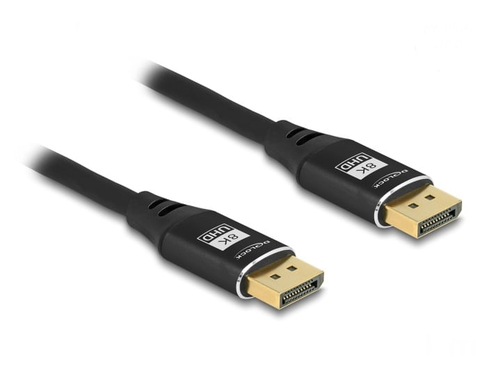 DeLOCK DisplayPort Kabel 8K 60 Hz 5 m schwarz Metall