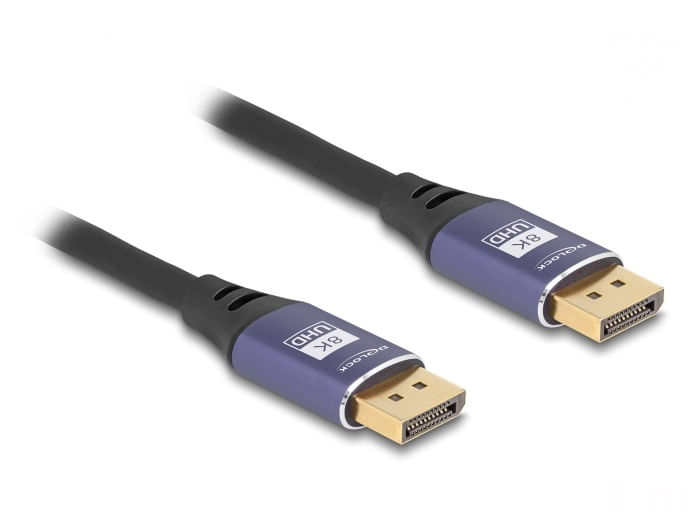Delock Cavo DisplayPort 8K 60 Hz 3 m lilla metallo DeLOCK Cavo DisplayPort 8K 60 Hz 3 m metallo lilla