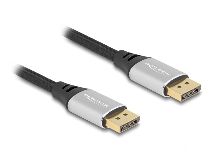 DeLOCK Cavo DisplayPort 16K 60 Hz 1 m argento metallo