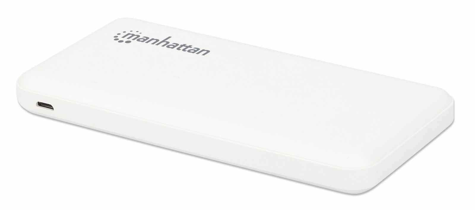 Manhattan 406277 batteria portatile Polimeri di litio LiPo 10000 mAh Bianco (Power Bank 10000 mAh Output 2x USB-A 2.1A & Manhattan 406277 batteria por