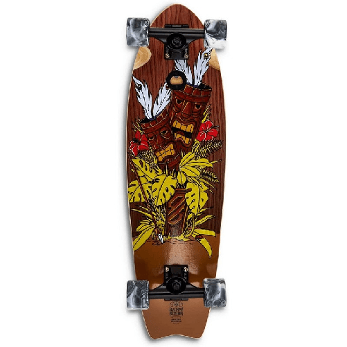 Cruiser Skateboard GHETTOBLASTER CRUISER TIKI TOTEM MOGANO FISHTAIL 30" 9"
