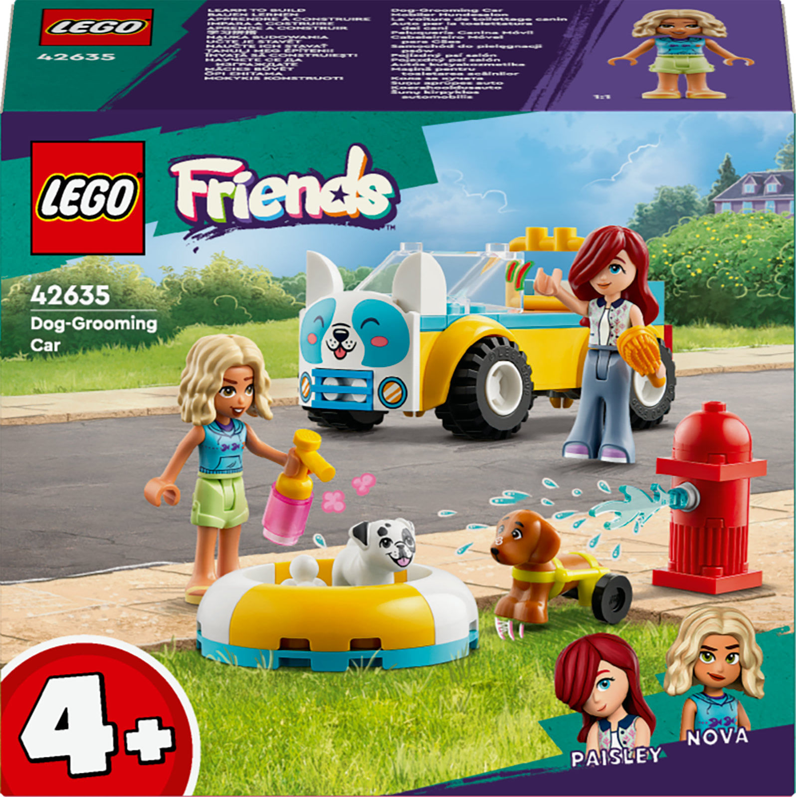 LEGO Friends Auto per la Toelettatura dei Cani Macchina Giocattolo da Costruire con 2 Personaggi 2 Cuccioli e Accessori LEGO Friends Auto per la Toele