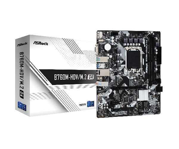 Asrock Scheda Madre Asrock B760M-HDV/M.2 D4 - Intel B760 LGA 1700 micro ATX Asrock B760M-HDV/M.2 D4 Intel B760 LGA 1700 micro ATX